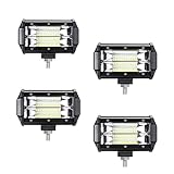 NAIZY 4*72W LED Arbeitsscheinwerfer, 10-30V LED Zusatzscheinwerfer Offroad Scheinwerfer, 5400LM per Arbeitslicht IP67 Flutlicht SUV LKW UTV