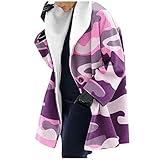 Eaylis Damen Offene Strickjacke Farbe Lässige Wollmantel Trenchjacke Damen Warme Schlanke Lange Mantel Outwear, Mode Parka Steppjacke Langarm Trenchcoat Outwear Winterjacke Freizeit Übergangsjack