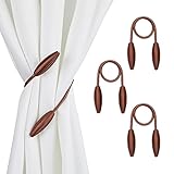 Juvale Braune Seil-Vorhang-Raffhalter für Vorhänge, 53,3 cm, 2