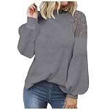 Longbluse Damen Blusenbody Elegant Oberteile Langarm Tshirts Damenbody A-Line Shirt Schulterfrei Pulli Bodysuit Bequeme Oberteile Frauen Strickoberteil Adventsk