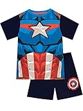 Marvel Jungen Kurze Schlafanzug Captain America Blau 116