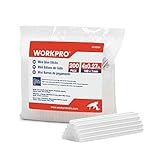 WORKPRO Mini Klebesticks | 200 Stück, 7 x 100 mm | transparente Heißklebestifte Set für gängige Hießklebepistole, Heimwerken Reparieren Dek