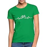 Spreadshirt Fahrrad EKG Herzschlag Rennrad Bike Frauen T-Shirt, S, Kelly G