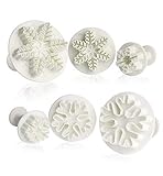 ilauke 6tlg Schneeflocken Ausstecher Fondant Ausstechformen Auswerfer Stempel Tortendek