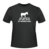 Mir reichts! Ich GEH zu Meinem Esel!, Herren T-Shirt - Fairtrade -, Größe L, schw