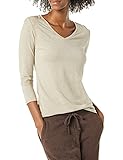 Amazon Essentials 3/4 Sleeve V-Neck T-Shirt Bluse, Bräunen Heide, XS