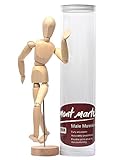 Mont Marte Gliederpuppe – 30cm Modellpuppe – Männlich aus Holz – Flexibler Mannequin, Holzpuppe zum Zeichnen – Für Anfänger, Profis und Kü
