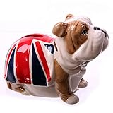 Puckator LON21 Spardose Bulldogge mit britischer Flagge, Keramik, Rot/Blau/Weiß/Braun, Einheitsgröß