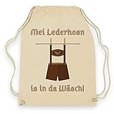 Print Dynastie Turnbeutel Oktoberfest Wiesn München Bayern Dirndl Lederhose, Farbe:Mei Lederhosn N