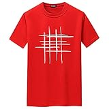 T-Shirt Herren Oversize Druck Kurzarmshirt Herren Rundhals Sommer Lässig Tops Herren Mode Moderner Urban Style T-Shirt Herren Komfortabel All-Match Shirt H