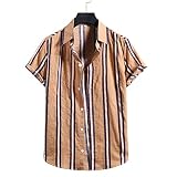 SSBZYES Herrenhemden Sommer Kurzarm Herren Freizeithemden Herren Blumenhemden European Code Fashion Hawaiian Print Baumw