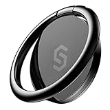 Syncwire Handy Ring Smartphone Fingerhalterung - 360 Grad Drehung Universal Ring Halterung Halter Ringhalter Smartphone Fingerhalter Handyhalterung für iPhone iPad Samsung Huawei und mehr - Schw