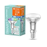 LEDVANCE Smarte LED-Lampe mit Bluetooth Mesh, R50 Spotlampe für E14 Sockel aus Glas mit 3W, ersetzt herkömmliche 40W-Reflektorlampen, steuerbar mit Alexa & Google Assistant, 4er-Pack