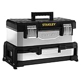 Stanley Werkzeugbox Metall-Kunststoff mit integrierter Schublade (galvanisiert), 1-95-830