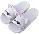 Kinder Pantoletten Sommer Hausschuhe Badelatschen Dusch- und Badeschuhe Mädchen rutschfest und Leicht Strand Slipper Flache Sandalen für Herren Damen,Lila A,EU39/40=Hersteller 40/41