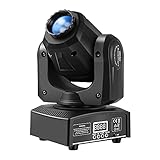 50W LED Moving Head Bühnenlicht Disco Bühnenlicht mit 8 Muster 8 Farben Gobo Strahler DMX512 Sound Automatische Modi für Party DJ Show Bar Bühnenbeleuchtung (1 Stück)