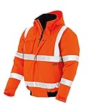 teXXor 4119 Warnschutz-Pilotenjacke Whistler wasserdichte, winddichte Arbeitsjacke orange L, M