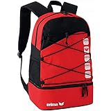 Erima Rucksack Club 5 Multifunktionsrucksack mit Bodenfach Rot/Schwarz One S