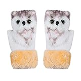 Briskorry Kinder Winter Warme Winterhandschuhe Fäustlinge Plüsch Tier Handschuhe Strickhandschuhe für Kleinkinder Babys Junge Mädchen Kinderhandschuhe W