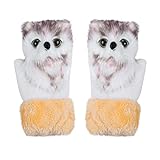 Briskorry Kinder Winter Warme Winterhandschuhe Fäustlinge Plüsch Tier Handschuhe Strickhandschuhe für Kleinkinder Babys Junge Mädchen Kinderhandschuhe W