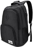 YAMITON Premium Rucksack mit Laptopfach und USB Ladeanschluss - Business Herren Rucksack für Laptop 15,6 Zoll für Arbeit Studium Schule Wandern Camping und Reisen 35L