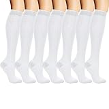 arteesol Kompressionsstrümpfe Damen Herren,stützstrümpfe Kompressionssocken Schwangerschaft Compression Socks, Thrombosestrümpfe 7 Paar Strümpfe für Sport, Medizinisch, Ski, Flug, R