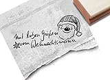 Stempel Weihnachtsstempel - Mit lieben Grüßen vom Weihnachtsmann - Textstempel Weihnachten Karten Geschenkanhänger Weihnachtsdeko - zAcheR-fineT