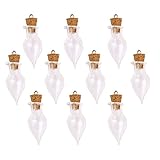 10 Glasflaschen Korken Tropfen Glaeser Durchstechflasche, Flasche DIY Anhaenger C