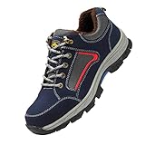 Arbeitsschutzschuhe Unisex,Für Männer Frauen Leichte Pannensichere Atmungsaktive Arbeitsschuhe,Blue Plus Velvet▁38