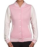 shirtdepartment Damen College Jacke zweifarbig rosa M