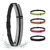 ispuoocti Gürteltasche, wasserdichte und atmungsaktive Sport-Gürteltasche für Damen und Herren, mit Leuchteffekt, kann Handys, Schlüssel, Bankkarten aufnehmen ... geeignet für Sport, Marathons, g