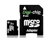 Digi-Chip 128 GB Micro-SD-Speicherkarte UHS-10 High Speed für Amazon Fire 7, Fire 7 Kids, Amazon Fire HD8, HD8 Kids, Fire HD10, Fire HD 10 Kids Tablet / PC