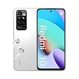 Xiaomi Redmi 10 Smartphone + Kopfhörer (16,51cm (6,5') 90Hz FHD+ DotDisplay, 4GB+64GB Speicher, 50MP AI-Quad-Rückkamera, 8MP Frontkamera, Android 11) Weiss - [Exklusiv bei Amazon]