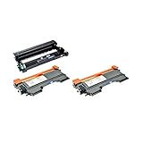 Logic-Seek 2 Toner mit Trommel kompatibel für TN-2220 TN-2010 DR-2200 Brother MFC-7360N HL-2240DR L HL-2250DNR HL-2270DW HL-2130 - XXL Füllmenge, Schwarz je 5.200 Seiten, Trommel 12.000 S