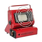 KELINGOUD Gasheizung, Gasherd, tragbar, Gasbombiert, Camp-Heizung, Outdoor-Heizung, Herd, tragbare Heizung, 1,3 kW, Outdoor-Heizung, multifunktional, Warm, Angeln, Camping, Reisen (rot)