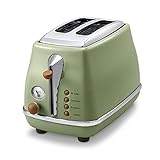 XIAOSAKU Klein Toaster Toaster 2 Slice-Toaster 6 Arten von Getriebekontrolle, Waffeln, Kleiner Retro-gleichmäßig schneller Toaster für Bagels Waffeln Toasts B