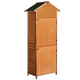 HOMCOM Outsunny Holz Gerätehaus Geräteschrank Gartenschrank Gartenhaus Geräteschupp