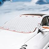 BSIHIHYA Frontscheibenabdeckung,Eisschutzfolien Scheibenabdeckung Auto Winter Windschutzscheibe Abdeckung mit 9 Magnetische für Autoscheibenabdeckung gegen Sonne,Staub,Schnee,EIS,F