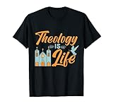 Theology Is Life Kirche und Taube Design T-S