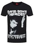 David Bowie Herren Heroes Earls Court T-Shirt Schw