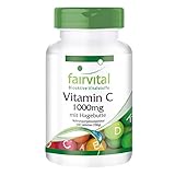 Vitamin C 1000mg - hochdosiert und mit Hagebutten - 500 Tabletten - VEGAN - magenfreundlich - GROSSPACKUNG