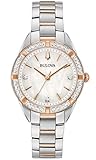 Bulova Damen Analog Quarz Uhr mit Edelstahl Armband 98R281