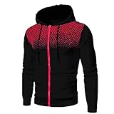Seringlings Herren Kapuzenjacke Langarm Kapuzenpullover mit Reißverschluss Trainingsjacke Outdoorjacke Joggingjacke Herbst Hoodie mit Kapuze und Tasche Kapuzenp
