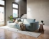 DELIFE XXL-Couch Cubico Cord Hellblau 290x130 Big-S