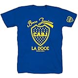 blau Boca Juniors la Doce Fussball FC Club Fan Argentinien Ultras T-Shirt Tee Shirt Hemd Polo XL
