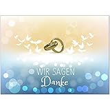 15 x Hochzeits-Dankeskarten - ### - Danksagungskarten für Ehepaare um Danke zu sagen nach Hochzeit, Polterabend oder H