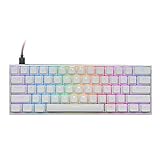 Epomaker Anne Pro2 60% Bluetooth Mechanical Keyboard with RGB Backlit PBT Keycaps NKRO Programmable (Gateron Brown Switch, White)