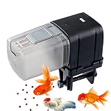 Fischfutterautomat Automatischer Fischfutterspender, [Einfache Version] Automatische Futterautomat Mit Digitaler Timer 12/24H für Aquarium Fische und Schildkrötentank, Aquarium-Wochenendfütterung