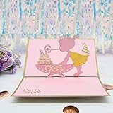 YCDtop 3Pcs 3D Pop Up Happy Birthday Gruß Einladungskarten Laser Cut Jungen Mädchen Kinder Geschenkkarte Danke Karten Fahrzeug Miniaturen Postk