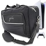 MatoSan® Konsolentasche für PS5 Playstation 5 Disk/Digital Konsolen Hand-Tasche Schutz Tragetasche mit Schultergurt Case Fächer Zubehör Games Gaming-Headset Controller Spiele & G